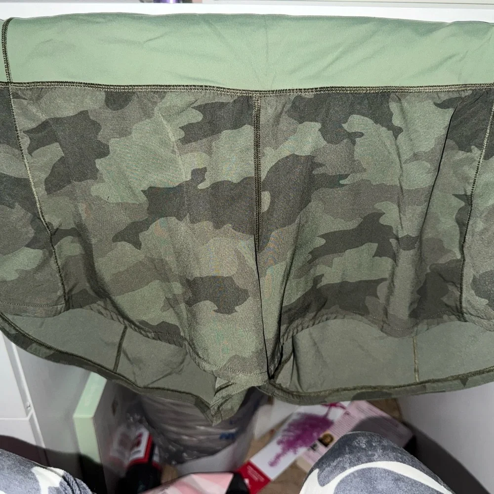 lululemon athletica Green Camo Athletic Shorts